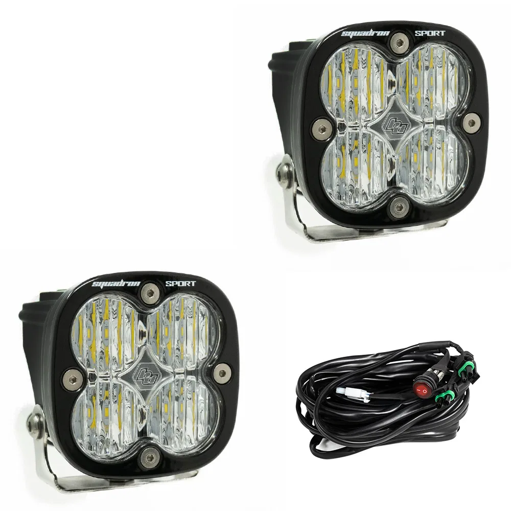 557805 – BAJA DESIGN Driving/ Fog Light, LED Bulb 4 LED Bulbs 3 Inch Square 52 Watt Bulbs Amp Draw 4 AMP 42 Degree Wi...